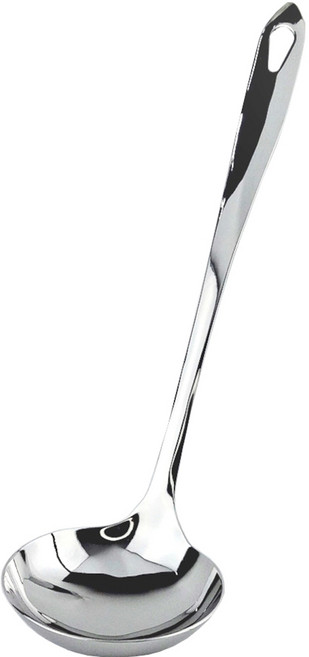 키친블루밍 스텐304 일체형 유광 국자, 1개