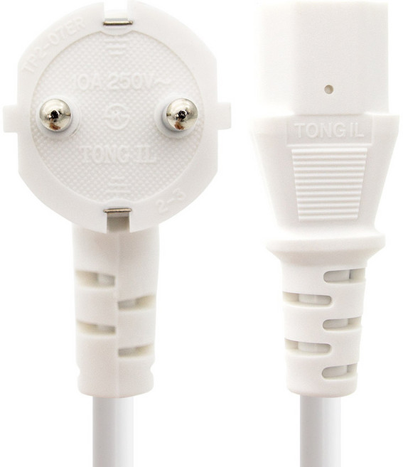 솔탑 국산 AC 코드 파워 케이블 220V 화이트 SOLTOP-1413, 1개, 3m