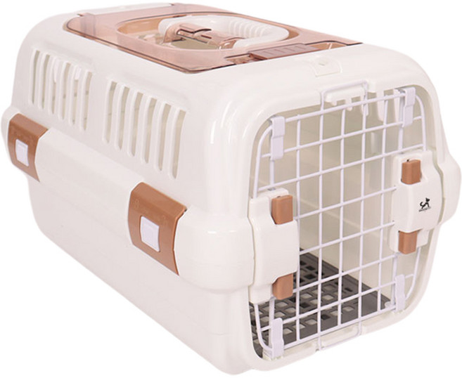 Ding Dong Pet 寵物雙開門外出提籠, 1個, 白色