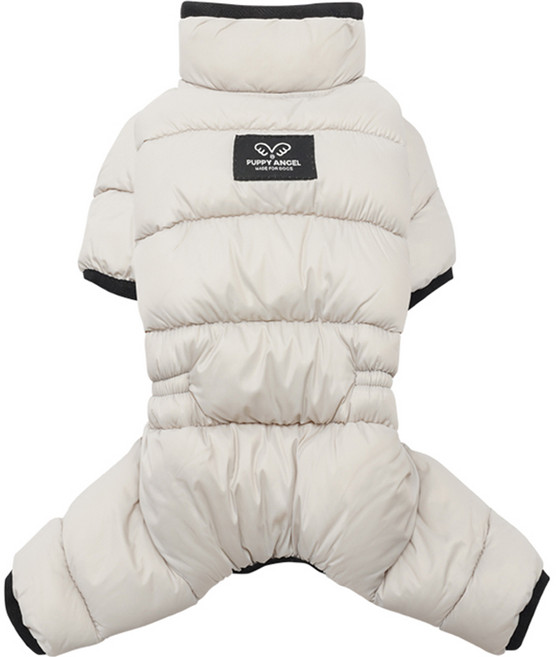 퍼피엔젤 강아지 AIR2 패딩 오버롤 OW541, 32Gray, 1개