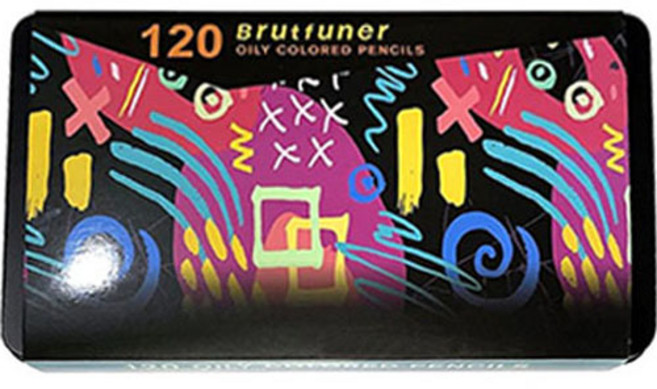 Brutfuner 고급형 3세대 유성 색연필 틴케이스, 1개, 120색