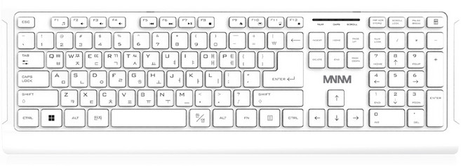 엠엔엔엠 멤브레인 유선 일반형 키보드 + 실리콘 키스킨 세트, 화이트, K-5000