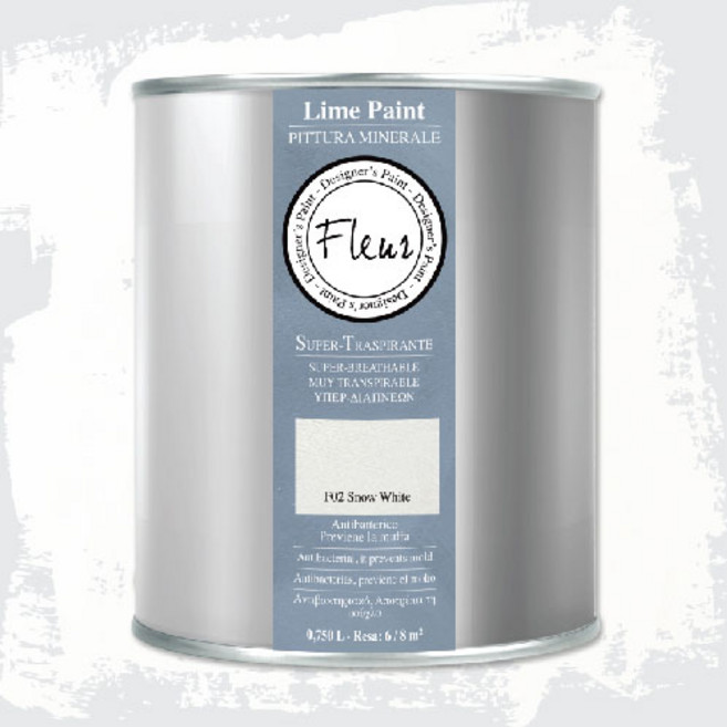 Fleur 아크릴 컬러 라임 페인트 스노우 화이트, 750ml, 1색