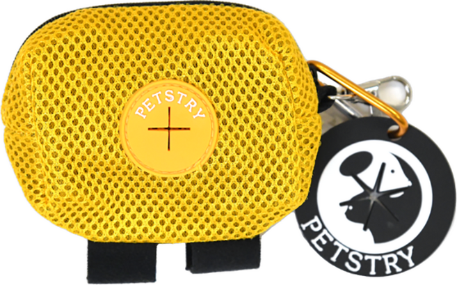 펫스츄리 강아지 산책 풉백 케이스 + 봉투 홀더 세트, 오렌지, 1개