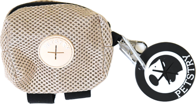 펫스츄리 강아지 산책 풉백 케이스 + 봉투 홀더 세트, 베이지, 1개