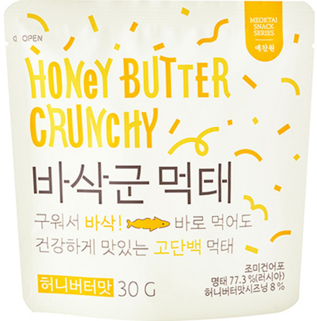 예찬원 바삭군 먹태 허니버터맛, 30g, 1개