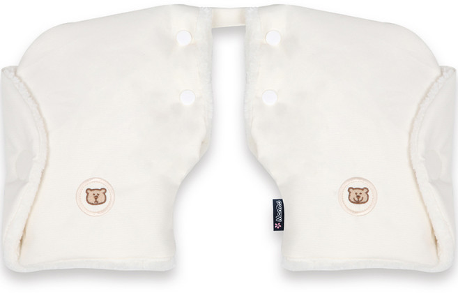 마니또 어린이 안전 킥보드 자전거 멜란지 자수 핸드머프, 테디베어 크림, 1개