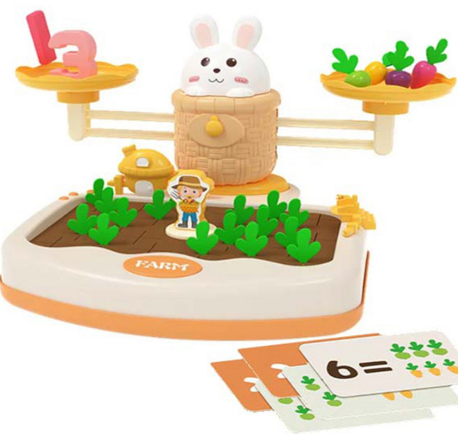 토끼 밸런스 저울 2in1 당근뽑기 게임, 1개