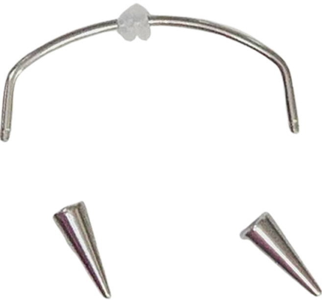 젤루나 뱀파이어 스마일리 할로윈 입 가짜 피어싱 P-1068 19mm + 28mm 세트