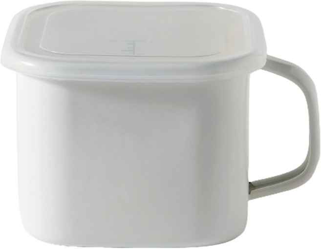 세븐키친 인덕션 법랑 보관용기 캐니스터 IH 라면냄비 2.2L 화이트, 15.5cm, 1개