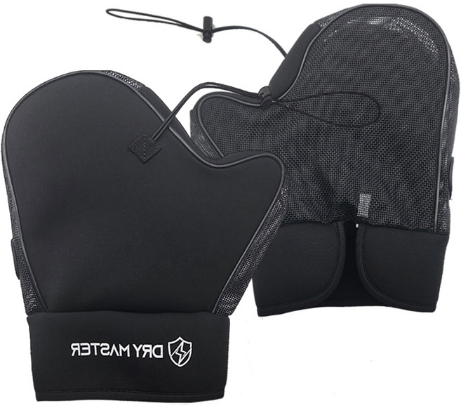 드라이마스터 오토바이 네오프렌 쿨메쉬 여름 토시 양손세트 A타입, 블랙