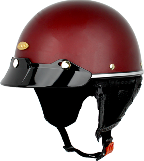 살루스 보이 오토바이 스쿠터 전동킥보드 4계절 경량 클래식 헬멧, 무광캔디레드