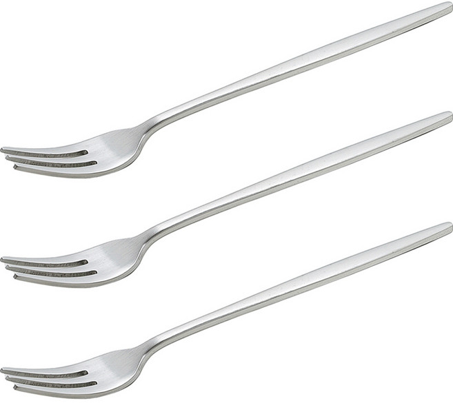 테이블아트 국산 아벨라 무광 티포크, 실버, 3개