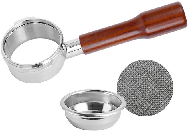 KALDIN Breville 9系列 無底咖啡手柄 58mm + 分水網濾網 58mm 套組, 玫瑰木, 1套