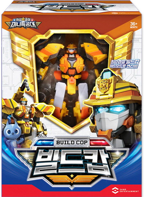 미니특공대 최강경찰 빌드캅 로봇장난감, 혼합색상, 1개