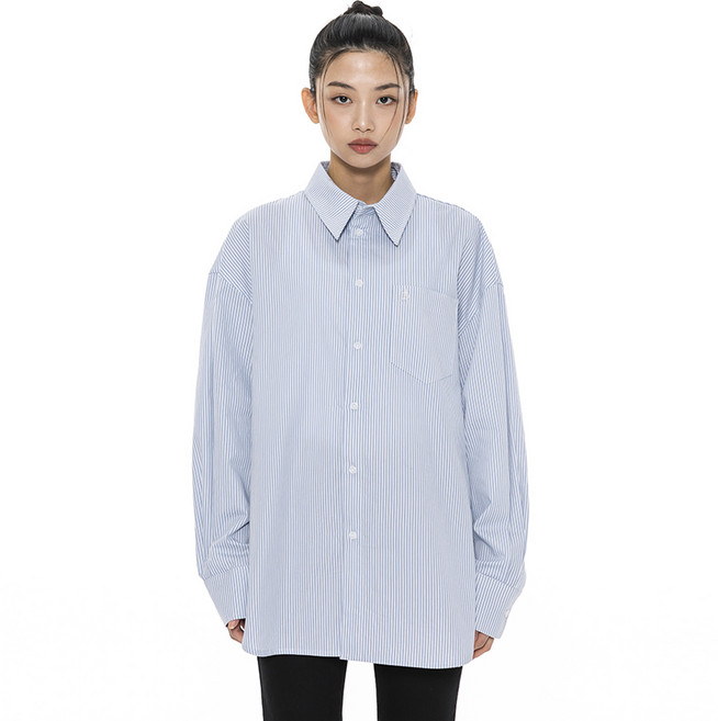 MILLIONCOR 女款寬鬆條紋襯衫 5258