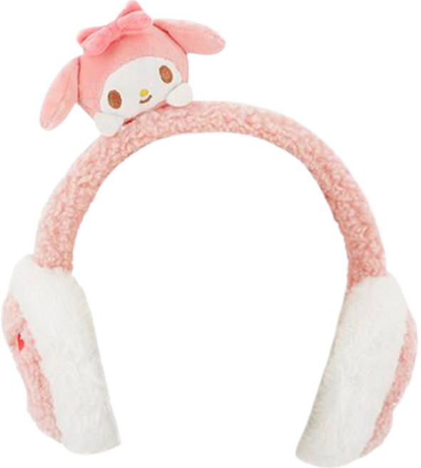 마이멜로디 산리오 여아용 빼꼼입체 인형 퍼 귀마개 MEHKE10026