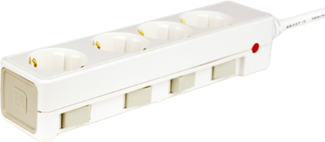 더슬림 개별 멀티탭 4구 SY-SB4, 1.5m, 베이지, 1개