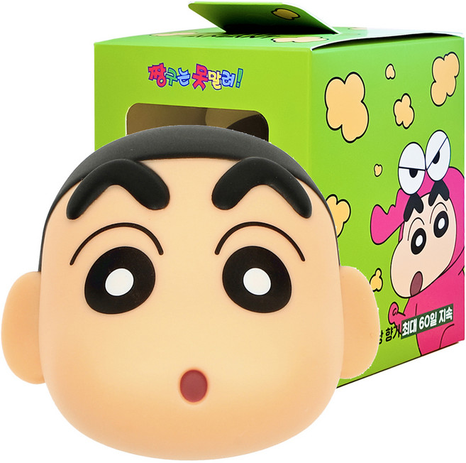 벨르아망 짱구는 못말려 빅페이스 차량용 방향제 짱구, 1개, 블랙체리