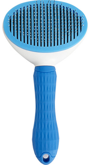 마이티펫 반려동물 원터치 털제거 마사지 브러쉬, 블루, 1개