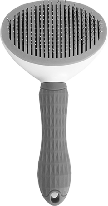 마이티펫 반려동물 원터치 털제거 마사지 브러쉬, 그레이, 1개