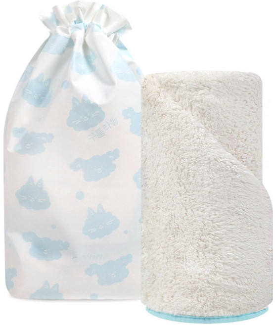 멍냥이랑 반려동물 구름 타올, BLUE + CREAM
