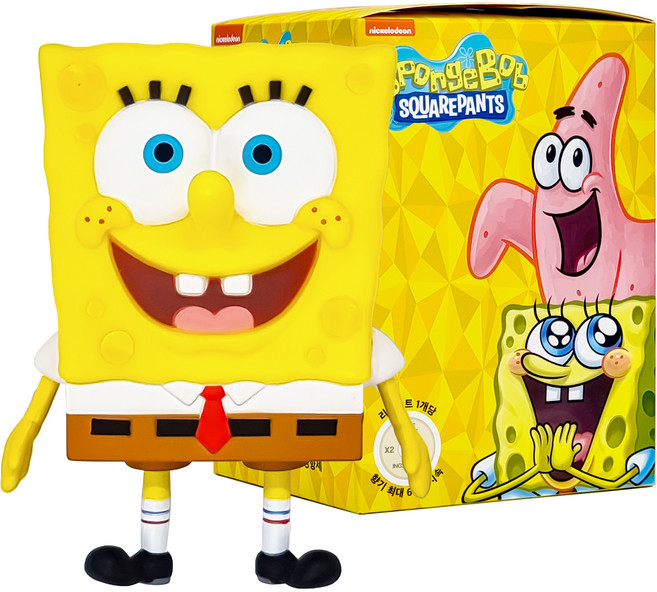 벨르아망 스폰지밥 피규어 차량용 방향제, 1개, 프레쉬 코튼