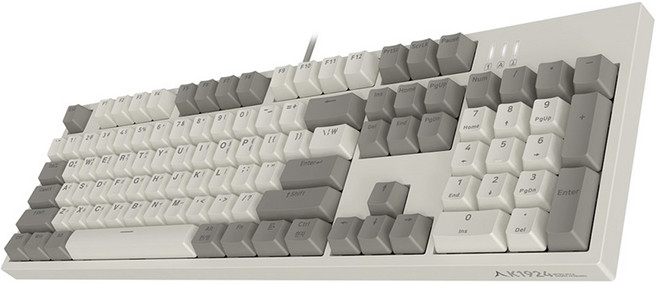 ABKO 復古 GTMX NON-LED 墊片 遊戲 機械式 有線 一般型 鍵盤, 象牙白, K1924, 紅軸
