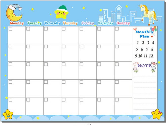 리치덕 동화나라 유니콘과 별님 자석메모보드, 1개