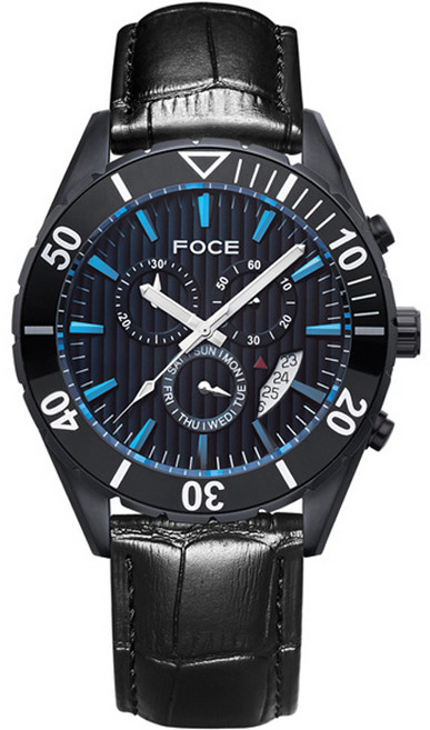 FOCE Milano 男士皮革手錶 44mm FS04-BBR3