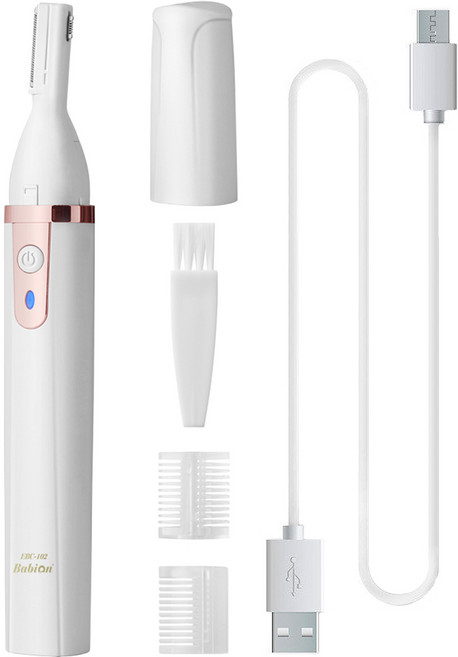 바비온 USB 충전식 전동 눈썹 정리기, EBC-102, 로즈골드
