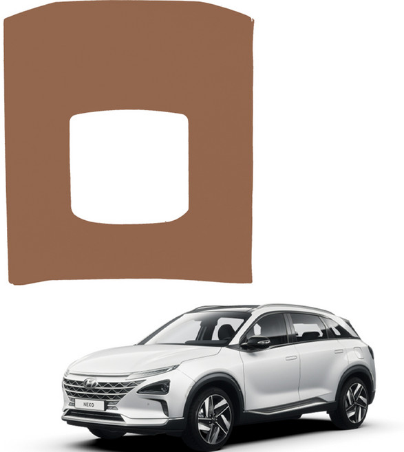 메이튼 넥쏘 스크래치커버 순정 컬러 가죽 2열 콘솔 뒷면 커버, 리어송풍구, 브라운