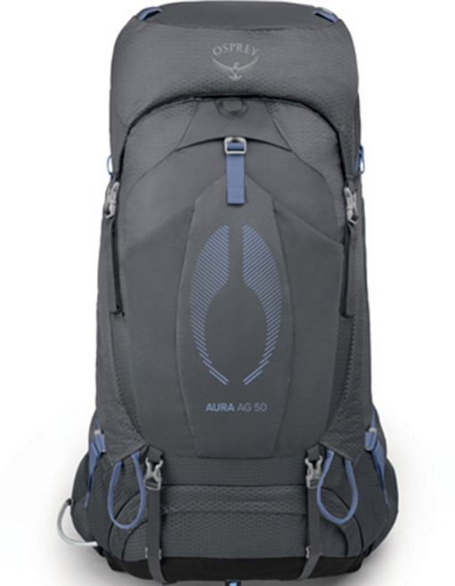 AURA AG 50 등산용 대형배낭 50L 커버포함, Tungsten Grey