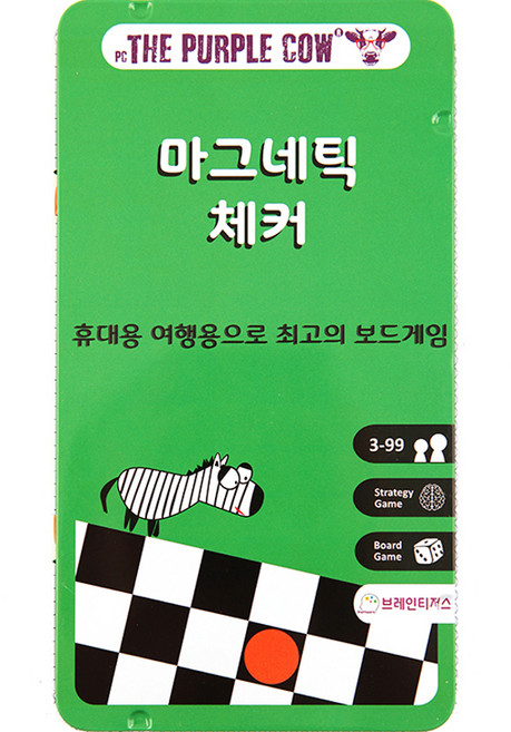 더퍼플카우 자석 체커 보드게임, 혼합색상, 1개