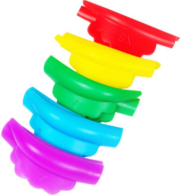 와이츄 시즌3 노글루 무지개 펌 롯드 5종 세트, 혼합색상, 1세트