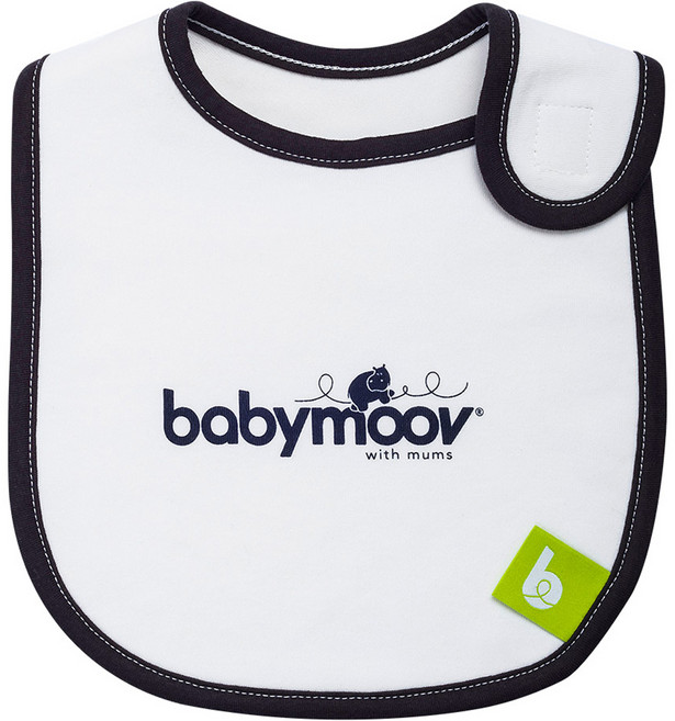 BABYMOOV 棉質嬰兒口水巾, 白色, 1條, 1條