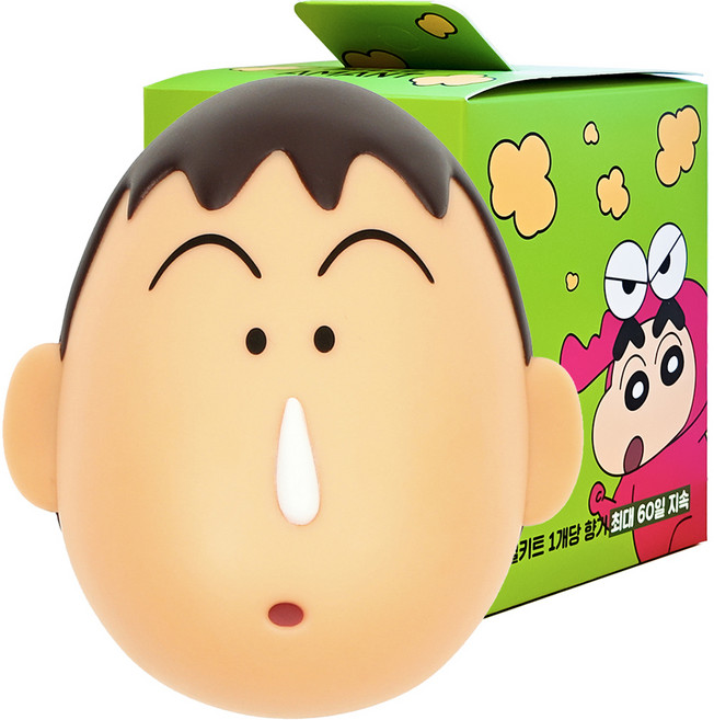 벨르아망 짱구는 못말려 빅페이스 차량용 방향제 맹구, 1개, 프레쉬 코튼