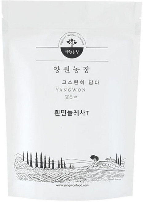 Yangwonfood 白花蒲公英立體茶包, 50入, 1.2g, 1個