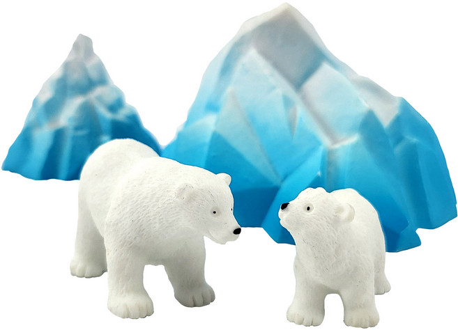 모비딕 관상어 빙산 북극곰 장식 세트, 1세트