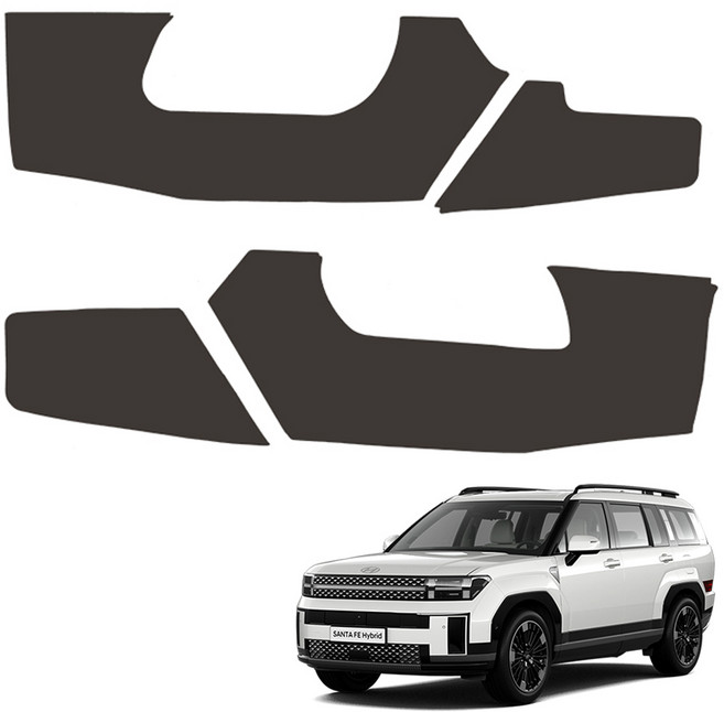 메이튼 디 올 뉴 싼타페 MX5 순정 컬러 가죽 기어사이드 스크래치 커버, 다크브라운