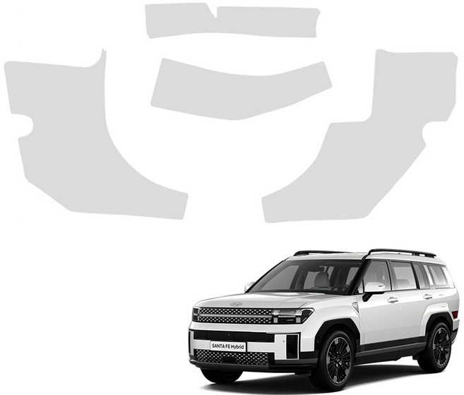 메이튼 디 올 뉴 싼타페 MX5 순정 컬러 가죽 카울사이드 스크래치 커버, 라이트그레이