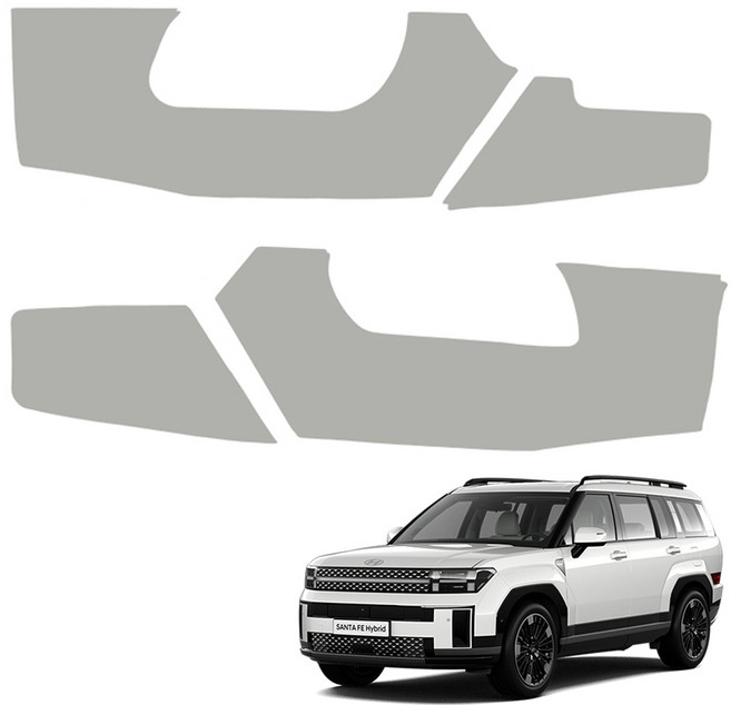 메이튼 디 올 뉴 싼타페 MX5 순정 컬러 가죽 기어사이드 스크래치 커버, 그레이