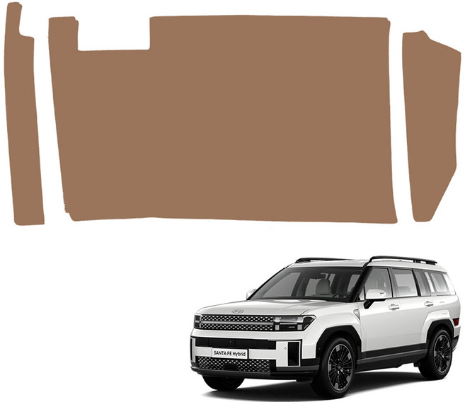 메이튼 차량용 순정 컬러 가죽 글로브박스 스크래치 커버, 현대 싼타페 MX5, 인디고브라운