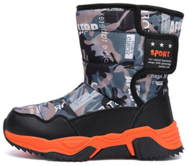 童款印花運動保暖內刷毛雪靴 BW100