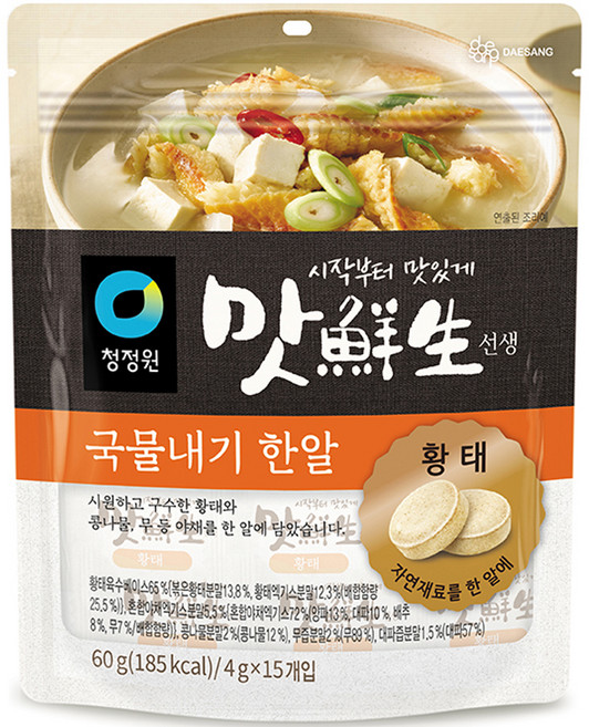 청정원 맛선생 황태 국물내기 한알, 60g, 1개