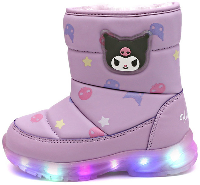 산리오 아동용 쿠로미 프링 라이팅 부츠