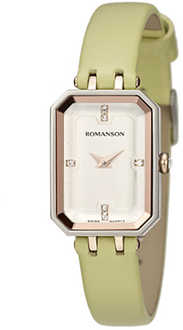 ROMANSON 女款皮革手錶 禮品包裝 RWRLLL004207CRWH0