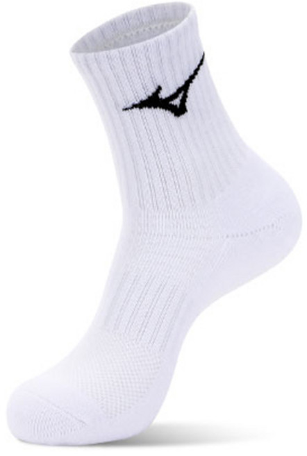 미즈노 논슬립 런버드 미드 삭스, 화이트, 1세트