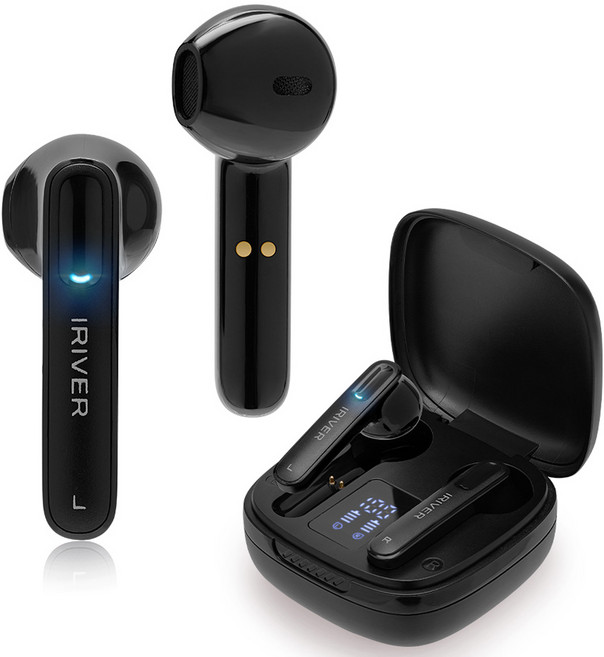아이리버 블루투스 오픈형 무선 이어폰 초경량 고품질 사운드 IB-1010BT 블랙 3시간 방수가능