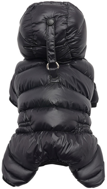 퍼피엔젤 AIR3 강아지 패딩 오버롤 PA-OW55 남여공용, 999Black, 1개